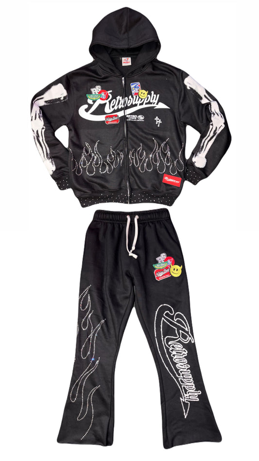Black Nostalgia Sweat-Suit